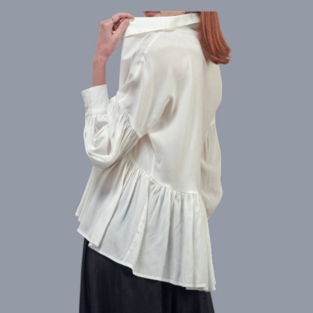 NWT Amente Hi/Low Button Down Blouse (S,M)